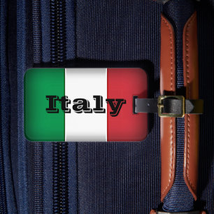 Italien Flagga Mörk Kant Anpassade Bagagebricka
