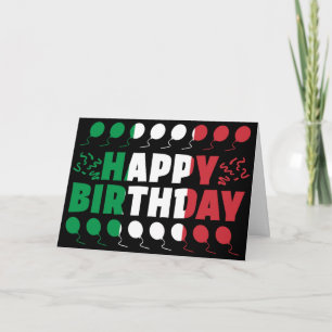 Italien Flagga Patriotic Birthday Kort
