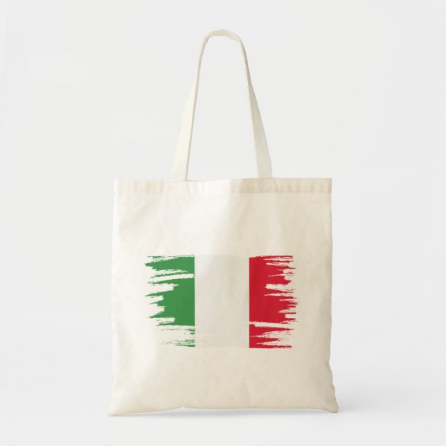 Italien Flagga Penseldrag Tygkasse (Framsidan)