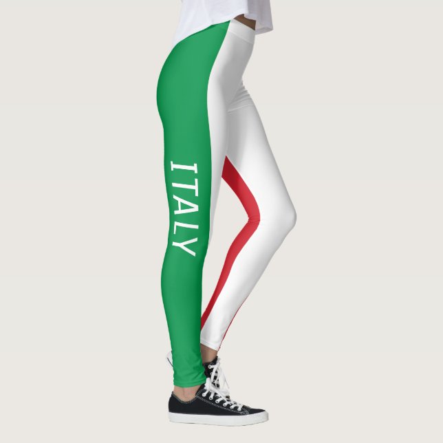 Italien Flagga Stil Leggings (Höger)