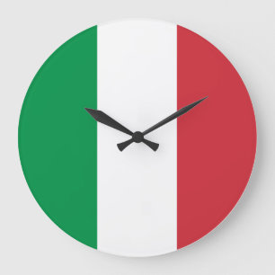 Italien Flagga Stor Klocka