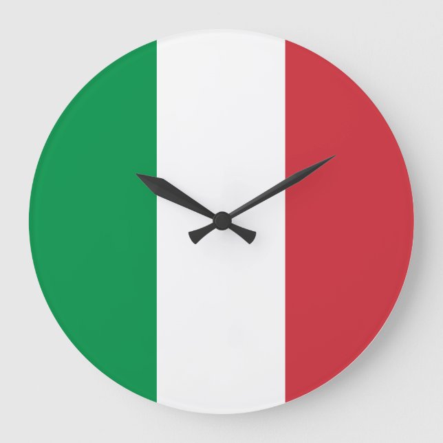 Italien Flagga Stor Klocka (Framsida)
