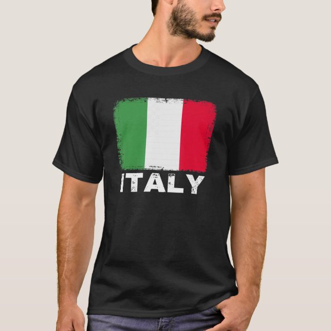 Italien Flagga Support Italy People Women Manar T Shirt (Framsida)