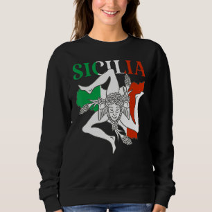 Italien Flagga Trinacria Sicilia Sicilia Flagga It T Shirt