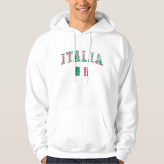 Italien + Flagga Tröja Med Luva