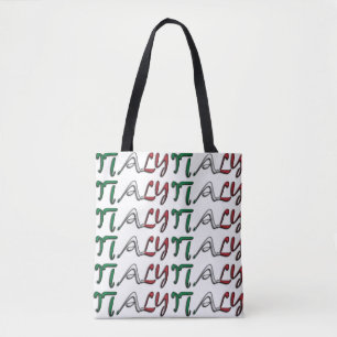 Italien Flagga Typografi, europeisk Land Tygkasse