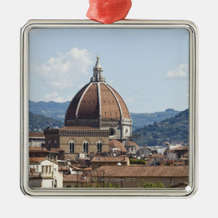 Italien Florence, Cityscape med duomoen Julgransprydnad Metall