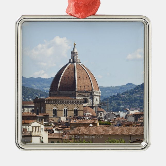 Italien Florence, Cityscape med duomoen Julgransprydnad Metall (Framsidan)