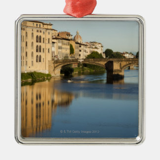 Italien Florence, överbryggar över River Arno Julgransprydnad Metall