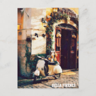 ** Italien Florence Scooter AP12 Cobblestone Vykort