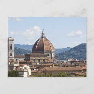 Italien, Florens, Cityscape med Duomo Vykort