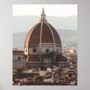 Italien, Florens, Dome of Duomo cathedral Poster