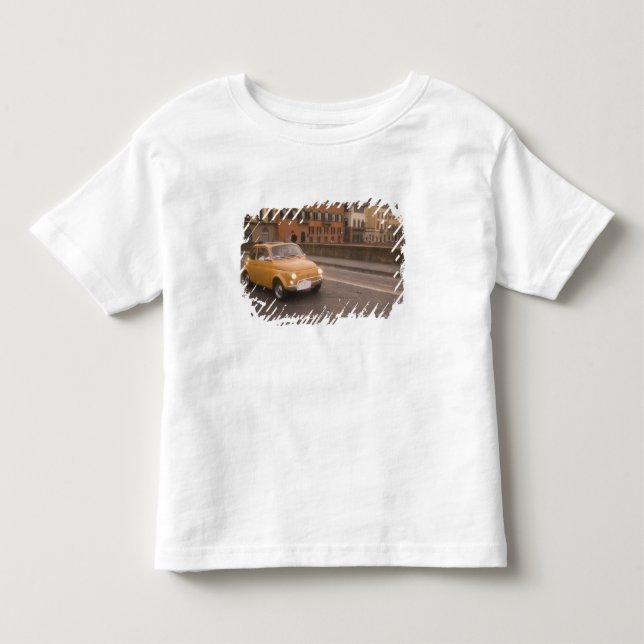 Italien, Florens. Fiat 800 Rally passerar Arno Tee (Framsida)