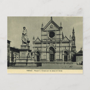 Italien, Florens, Firenze, 1908, S. Croce Church Vykort