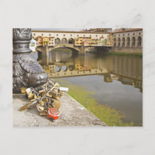 Italien, Florens, Kärlekshänglåset och reflektione Vykort