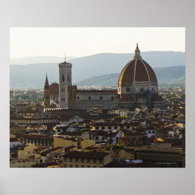 Italien, Florens med Basilica di Santa Poster (Framsidan)