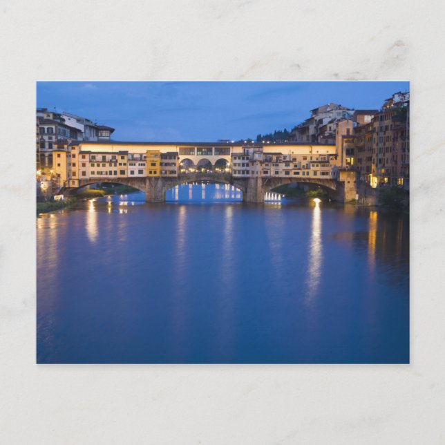 Italien, Florens, Nattreflektioner i Vykort (Framsida)
