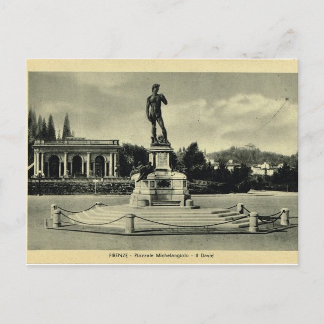 Italien, Florens, Piazzale Michelangelo, David Vykort (Framsida)