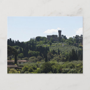 Italien, Florens, slott på berggrunden Vykort