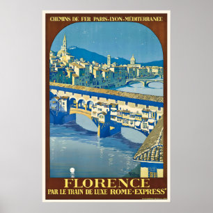 Italien Florens Vintage Resa Tryck