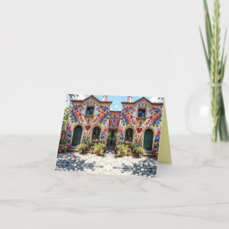 Italien Flower House Deco Tack Kort