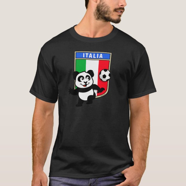 Italien Football Panda T-shirt (Framsida)