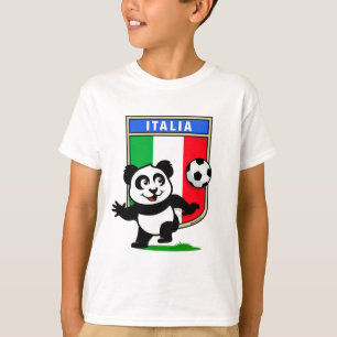 Italien Football Panda Tee Shirt