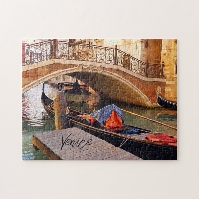 Italien för den vackra Venedig-kanalen Pussel (Horisontell)
