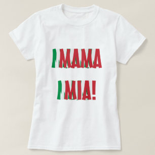 Italien för färger för mammaMia italiensk flagg T-shirt