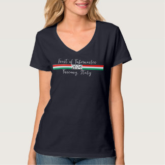 Italien för kvinnors V- Nacke-högtid i Tabernacles T Shirt