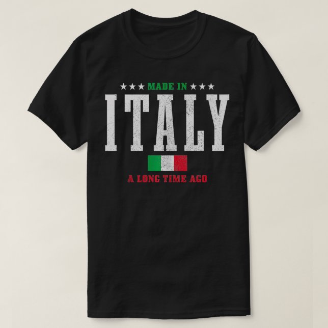 Italien - för länge sedan - ett lustigt italienskt t shirt (Design framsida)