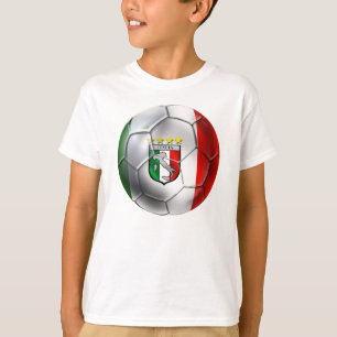 Italien Forza Azzurri Calcio Soccer Ball flagga T-shirt