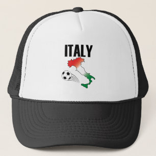 Italien Fotboll Fläkt Karta Boot Soccer Ball Keps