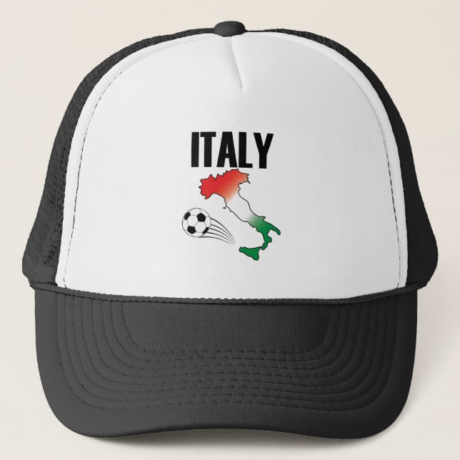 Italien Fotboll Fläkt Karta Boot Soccer Ball Keps (Framsida)