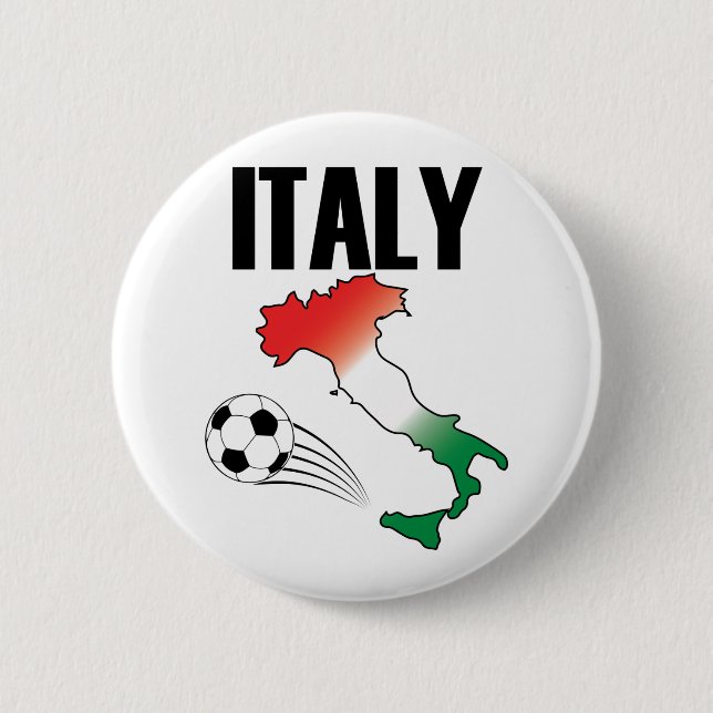 Italien Fotboll Fläkt Karta Boot Soccer Ball Knapp (Framsida)
