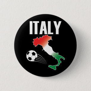 Italien Fotboll Fläkt Karta Boot Soccer Ball Knapp