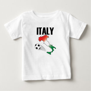 Italien Fotboll Fläkt Karta Boot Soccer Ball T Shirt