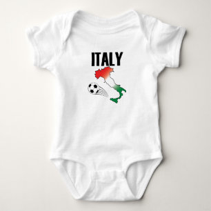 Italien Fotboll Fläkt Karta Boot Soccer Ball T Shirt
