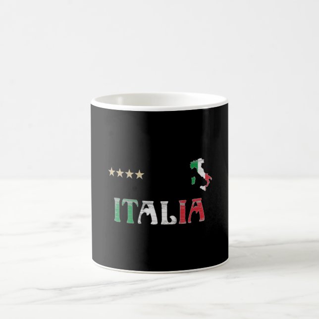 Italien Fotboll Fläkt Shirt Flagga Kaffemugg (Center)