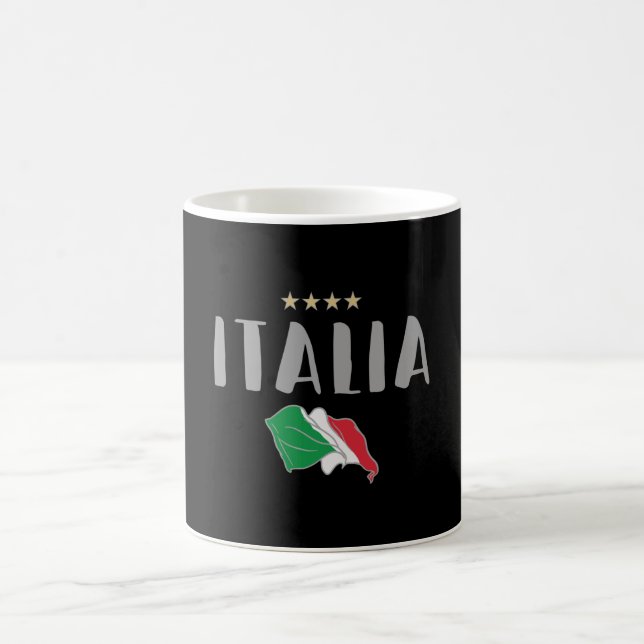 Italien Fotboll Fläkt Shirt Flagga Kaffemugg (Center)
