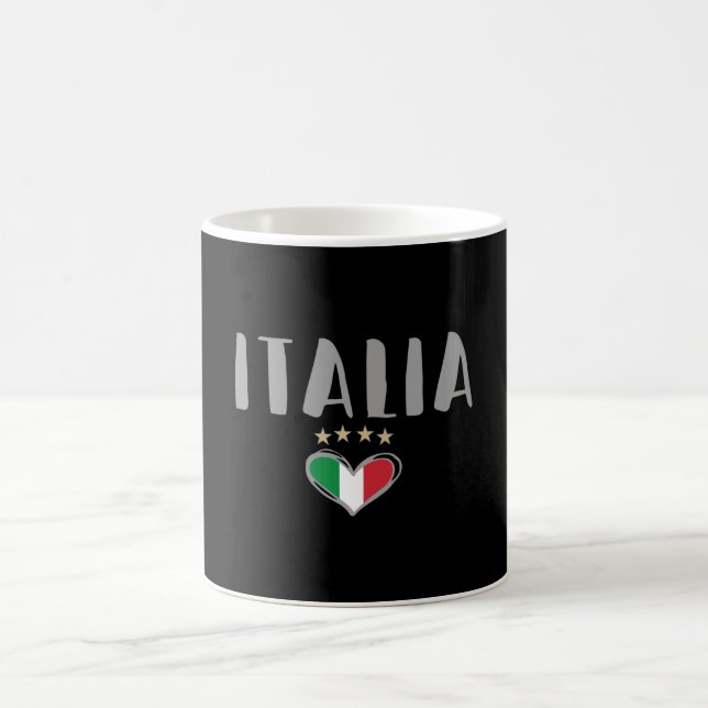 Italien Fotboll Fläkt Shirt Flagga Kaffemugg (Center)