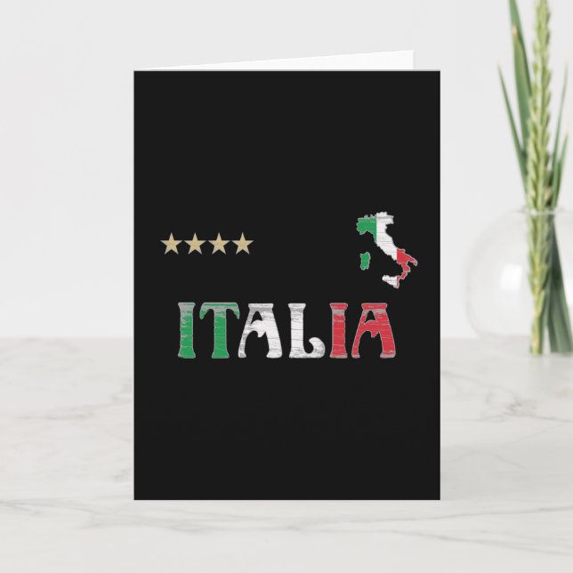 Italien Fotboll Fläkt Shirt Flagga Kort (Framsida)