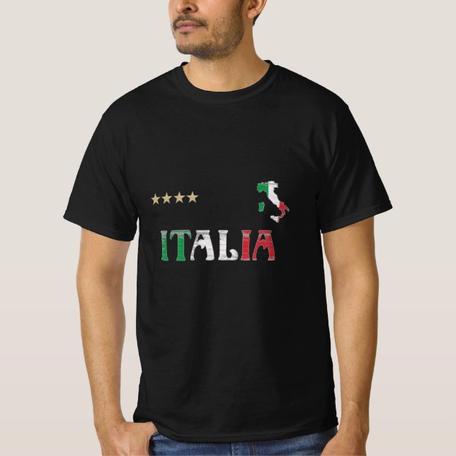 Italien Fotboll Fläkt Shirt Flagga T (Framsida)