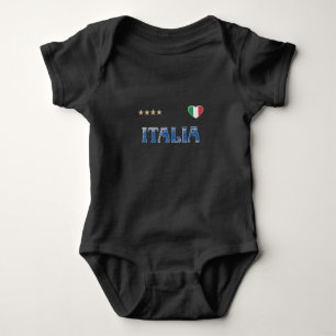 Italien Fotboll Fläkt Shirt Flagga T Shirt