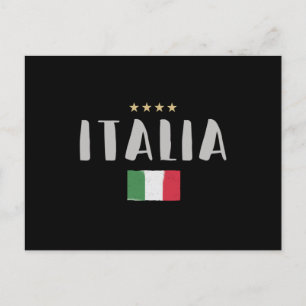Italien Fotboll Fläkt Shirt Flagga Vykort