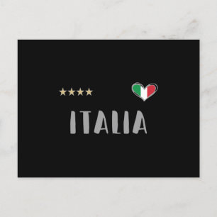 Italien Fotboll Fläkt Shirt Flagga Vykort