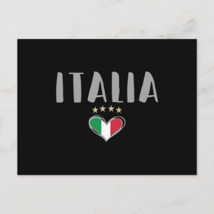 Italien Fotboll Fläkt Shirt Flagga Vykort