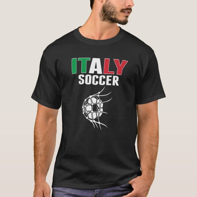 Italien Fotboll i italiensk fotboll i nätmål T Shirt (Framsida)