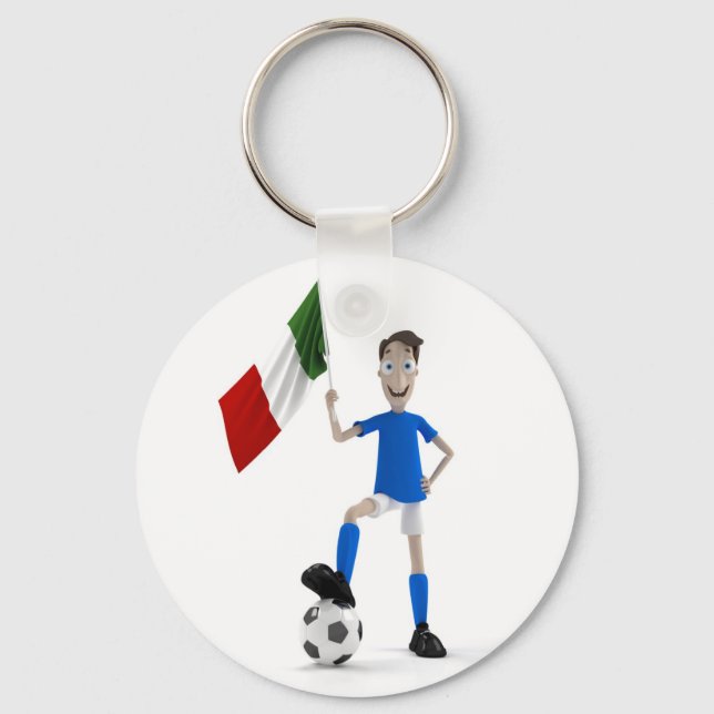 Italien fotboll nyckelring (Framsida)