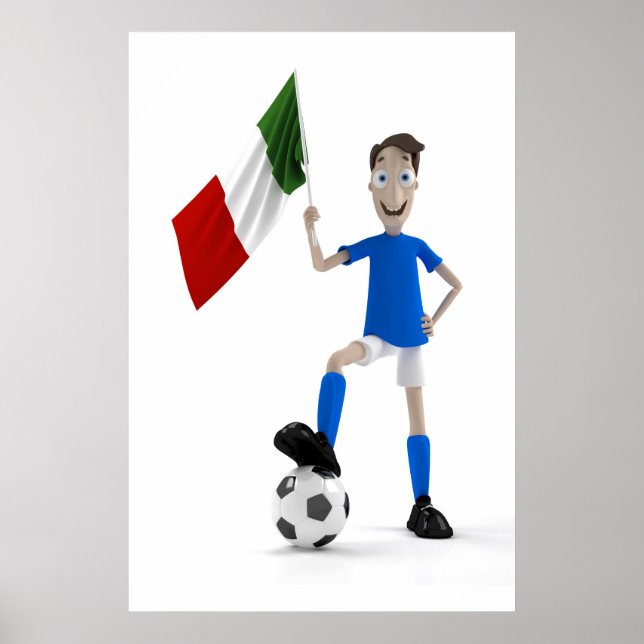 Italien fotboll poster (Framsidan)